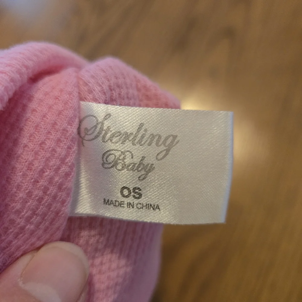 Sterling Baby Pink Hat Its A Girl Beanie Infant Newborn Cotton Blend Waffle Knit